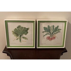 MCM Gloria Eriksen Framed Kitchen Bouquets Print‎ Set VTG 9x12" Square